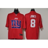 Men's New York Giants #8 Daniel Jones Red 2020 Big Logo Vapor Untouchable Stitched NFL Nike Fashion Limited Jersey