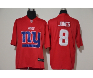 Men's New York Giants #8 Daniel Jones Red 2020 Big Logo Vapor Untouchable Stitched NFL Nike Fashion Limited Jersey