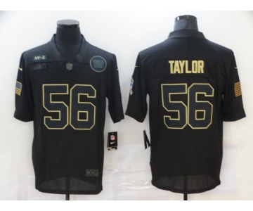 Men's New York Giants #56 Lawrence Taylor Black 2020 Salute To Service Stitched NFL Nike Limited Jersey