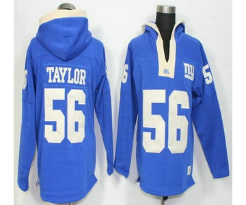 Men's New York Giants #56 Lawrence Taylor Royal Blue Retired Player 2015 NFL Hoodie
