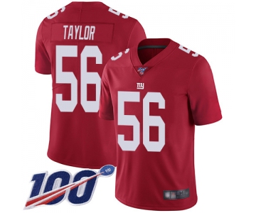 Nike Giants #56 Lawrence Taylor Red Men's Stitched NFL Limited Inverted Legend 100th Season Jersey
