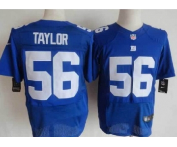 Nike New York Giants #56 Lawrence Taylor Blue Elite Jersey