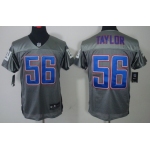 Nike New York Giants #56 Lawrence Taylor Gray Shadow Elite Jersey