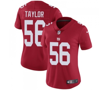 Women's Nike Giants #56 Lawrence Taylor Red Alternate Stitched NFL Vapor Untouchable Limited Jersey