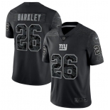 Men's New York Giants #26 Saquon Barkley Black Reflective Limited Stitched Football Jersey