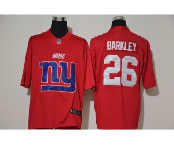 Men's New York Giants #26 Saquon Barkley Red 2020 Big Logo Vapor Untouchable Stitched NFL Nike Fashion Limited Jersey