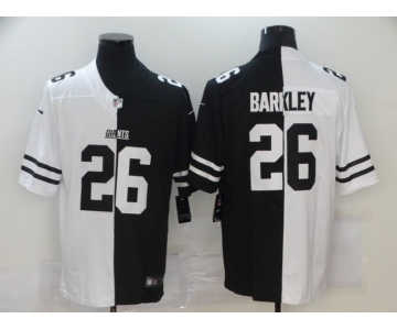 Men's New York Giants #26 Saquon Barkley White Black Peaceful Coexisting 2020 Vapor Untouchable Stitched NFL Nike Limited Jersey