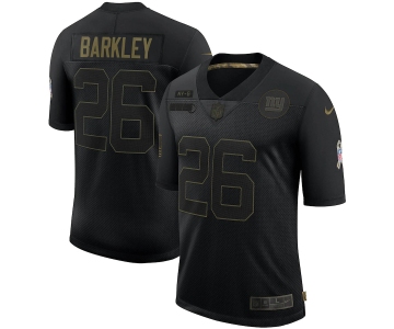 Nike Giants 26 Saquon Barkley Black 2020 Salute To Service Limited Jersey