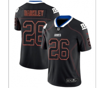 Nike New York Giants #26 Saquon Barkley Black Shadow Legend Limited Jersey