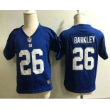 Toddler New York Giants #26 Saquon Barkley Royal Blue Team Color Stitched NFL Nike Game Jersey
