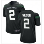 Men New York Jets #2 Zach Wilson Jersey Black 2021 Game Football