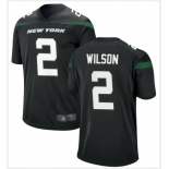 Men New York Jets #2 Zach Wilson Jersey Black 2021 Game Football