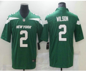 Men's New York Jets #2 Zach Wilson Green 2021 Vapor Untouchable Stitched NFL Nike Limited Jersey