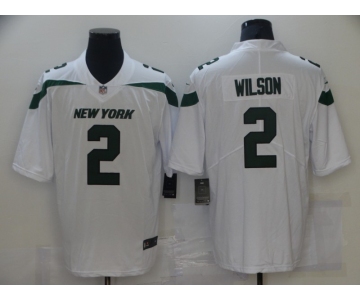 Men's New York Jets #2 Zach Wilson White 2021 Vapor Untouchable Stitched NFL Nike Limited Jersey