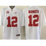 Men's Alabama Crimson Tide #12 Joe Namath White 2015 NCAA Football Nike Limited Jersey