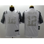 Nike New York Jets #12 Joe Namath Platinum White Limited Jersey