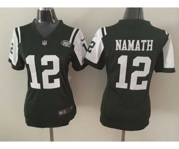 Women's New York Jets #12 Joe Namath Nike Green Game Jersey