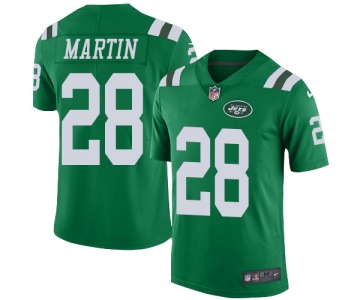 Jets #28 Curtis Martin Green Youth Stitched Football Limited Rush Jersey