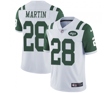 Jets #28 Curtis Martin White Youth Stitched Football Vapor Untouchable Limited Jersey