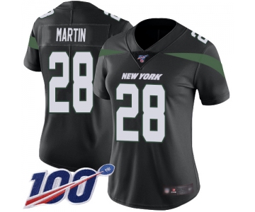 Nike Jets #28 Curtis Martin Black Alternate Women's Stitched NFL 100th Season Vapor Limited Jersey
