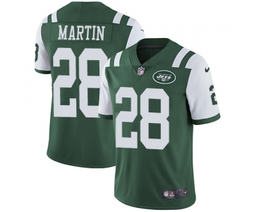 Nike New York Jets #28 Curtis Martin Green Team Color Men's Stitched NFL Vapor Untouchable Limited Jersey