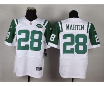 Nike New York Jets #28 Curtis Martin White Elite Jersey