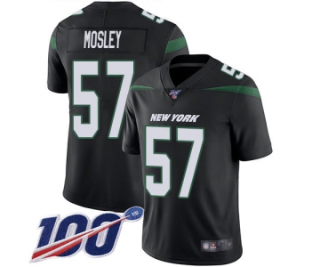 Nike Jets #57 C.J. Mosley Black Alternate Men's Stitched NFL 100th Season Vapor Limited Jersey