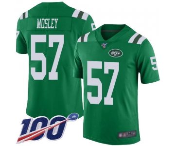 Nike Jets #57 C.J. Mosley Green Men's Stitched NFL Limited Rush 100th Season Jersey