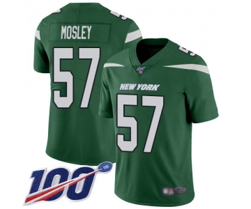 Nike Jets #57 C.J. Mosley Green Team Color Men's Stitched NFL 100th Season Vapor Limited Jersey