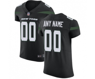 Customized New York Jets Alternate Men's Black Vapor Untouchable Football Elite Jersey