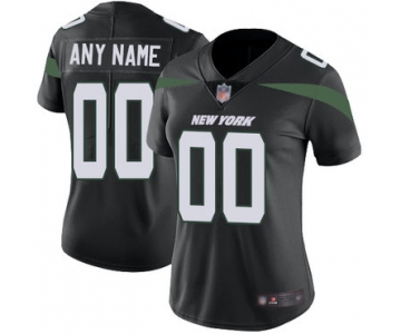Customized New York Jets Alternate Women's Black Vapor Untouchable Football Limited Jersey