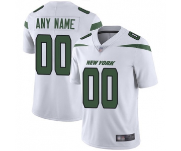 Customized New York Jets Road Jersey Youth White Vapor Untouchable Football Limited Jersey