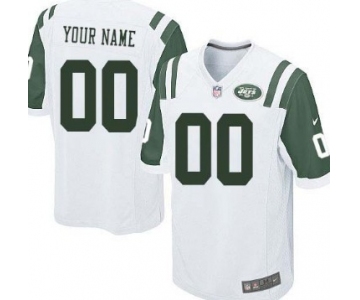 Men's Nike New York Jets Customized White Game Jersey