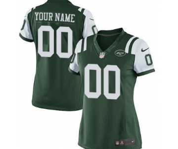 Women's Nike New York Jets Customized Green Limited Jersey