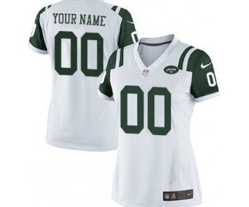 Women's Nike New York Jets Customized White Limited Jersey