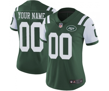 Women's Nike New York Jets Home Green Customized Vapor Untouchable Limited NFL Jersey