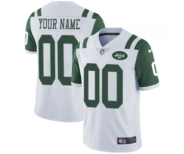 Youth Nike New York Jets Road White Customized Vapor Untouchable Limited NFL Jersey