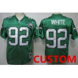 Custom Philadelphia Eagles  Light Green Throwback 99TH Jersey