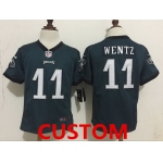 Custom Toddler Philadelphia Eagles Green Team Color Stitched NFL Nike Game Jersey