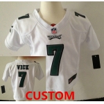 Custom Toddler Philadelphia Eagles White Stitched Nike Jersey