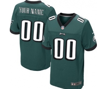 Men's Nike Philadelphia Eagles Customized Dark Green Elite Jersey