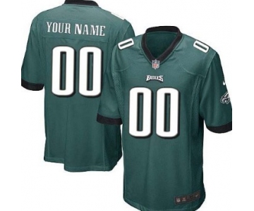 Men's Nike Philadelphia Eagles Customized Dark Green Game Jersey