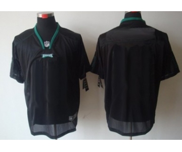 Men's Nike Philadelphia Eagles Customized Lights Out Black Elite Jersey