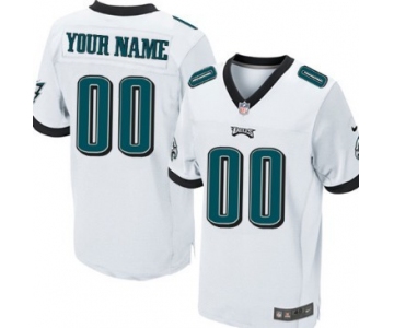 Men's Nike Philadelphia Eagles Customized White Elite Jersey