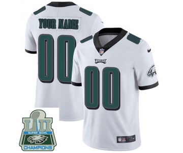 Nike Limited Men's Road White Super Bowl LII Champions Jersey - Customized NFL Philadelphia Eagles Vapor Untouchable