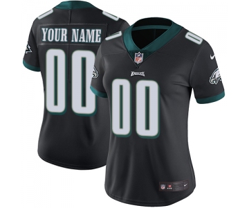 Women's Nike Philadelphia Eagles Alternate Black Customized Vapor Untouchable Limited NFL Jersey