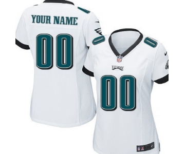 Women's Nike Philadelphia Eagles Customized White Limited Jersey