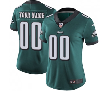 Women's Nike Philadelphia Eagles Home Midnight Green Customized Vapor Untouchable Limited NFL Jersey