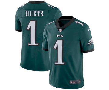 Men's Philadelphia Eagles #1 Jalen Hurts Green Vapor Untouchable Limited Stitched Jersey