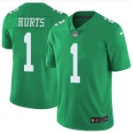 Men's Philadelphia Eagles #1 Jalen Hurts Light Green 2021 Vapor Untouchable Stitched NFL Nike Limited Jersey